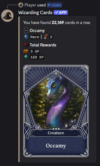 Card Claiming Screenshot